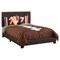 Homeroots 45.75 in. Dark Brown Solid WoodMDF & Foam Full Size Bed with a Leather Look 333278 - alternate 1